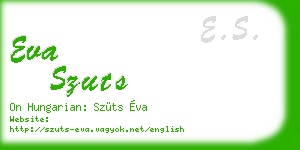 eva szuts business card